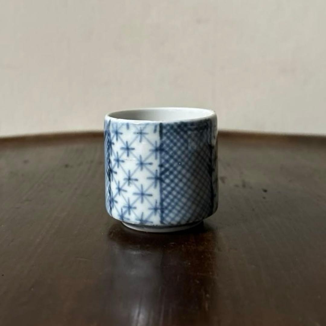 古伊万里筒　のぞき猪口　酢猪口　古道具　アンティーク　蕎麦猪口　検;白洲正子李朝