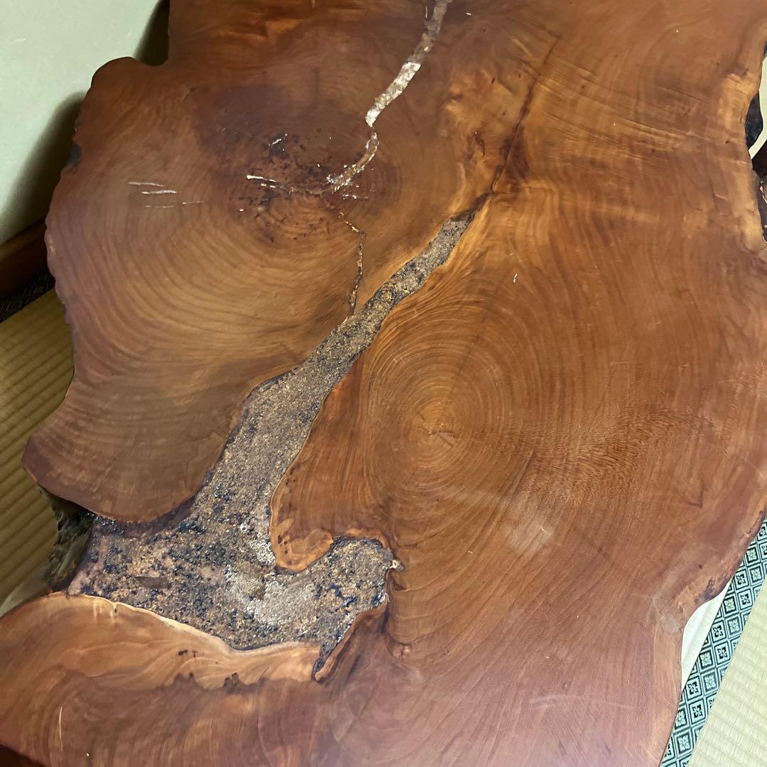 桜の木の座卓 大きめ 茶色