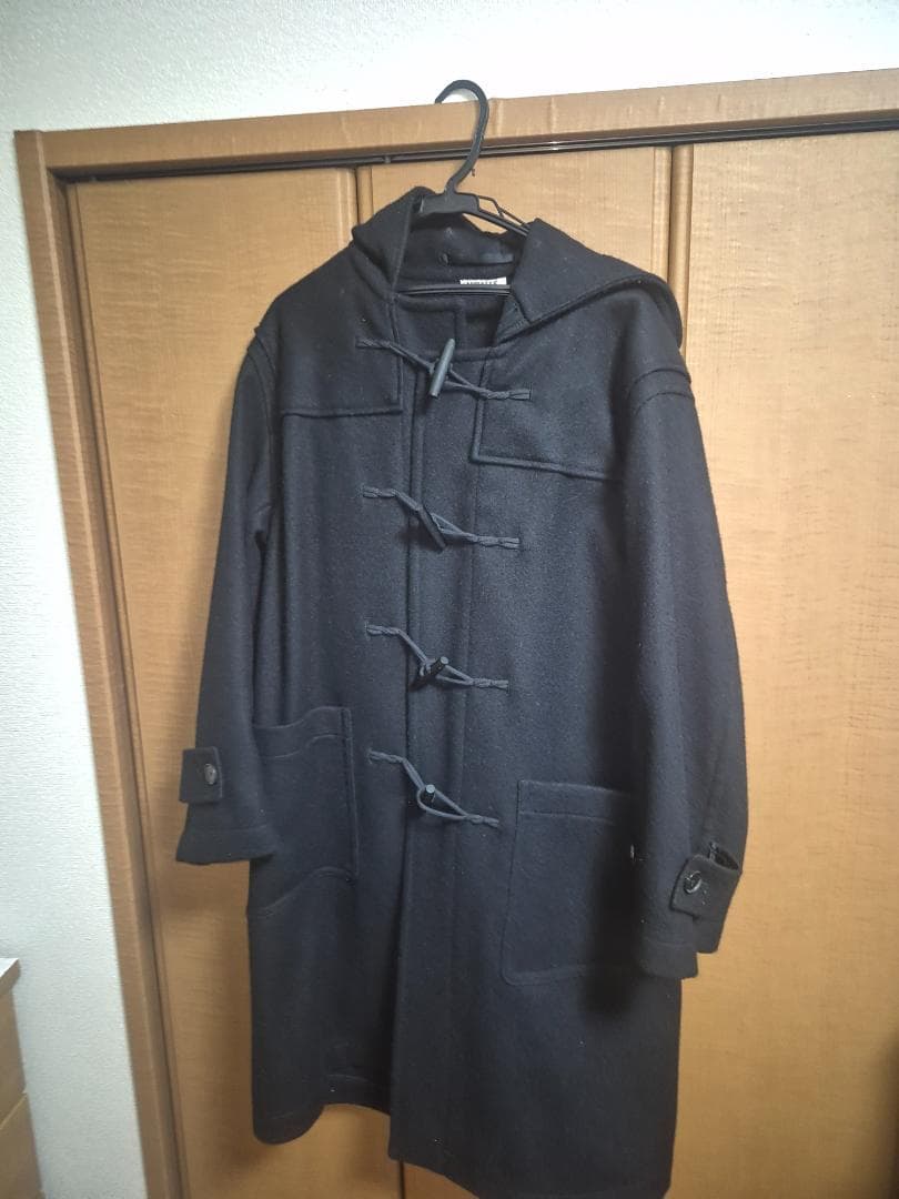 AURALEE黒 ダッフルコート フード付き