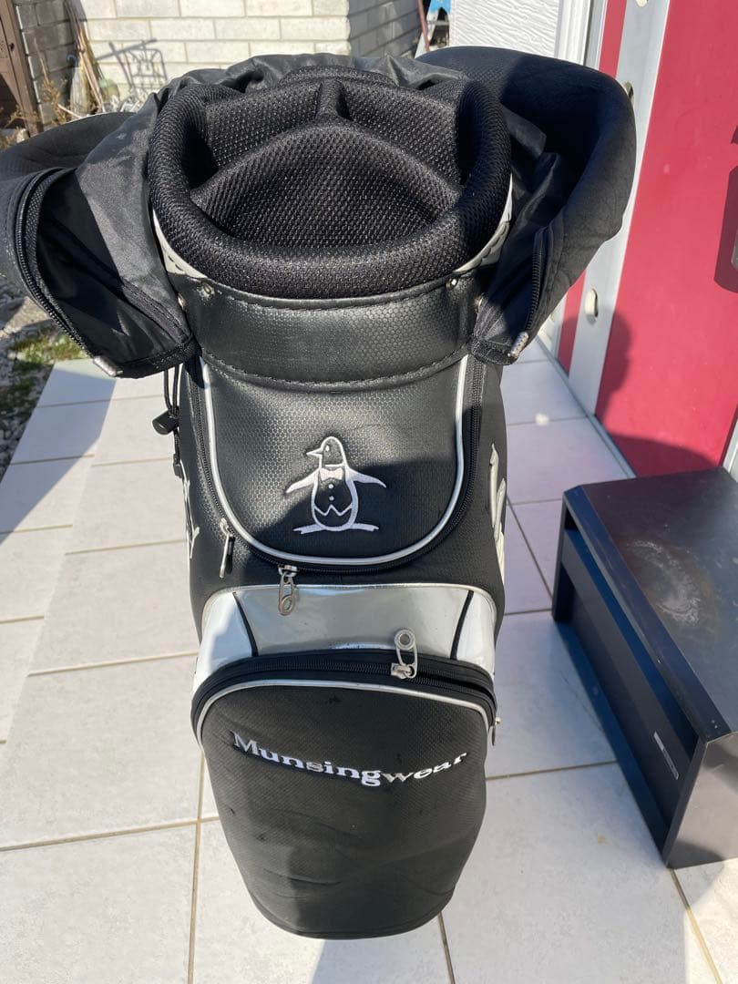 Munsingwear キャディバッグ 黒/白