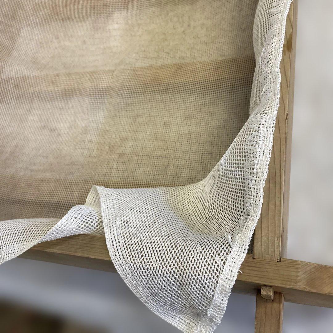 木製 和菓子蒸し器 4セット & 網ふきん8枚+ 竹スダレ4枚付き