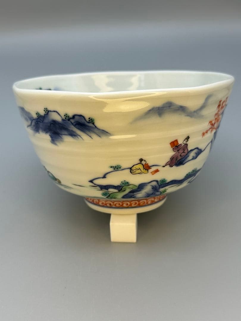 茶道具　茶碗　林淡幽　色絵祥瑞