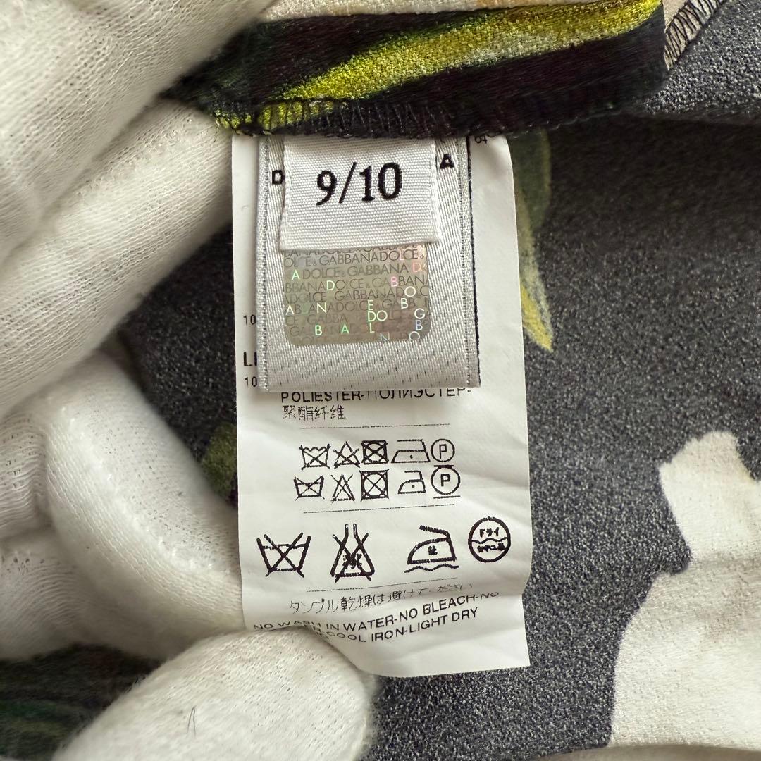 ドルチェ&ガッバーナ　ワンピース　花柄　フワラー　黒　半袖　フレア