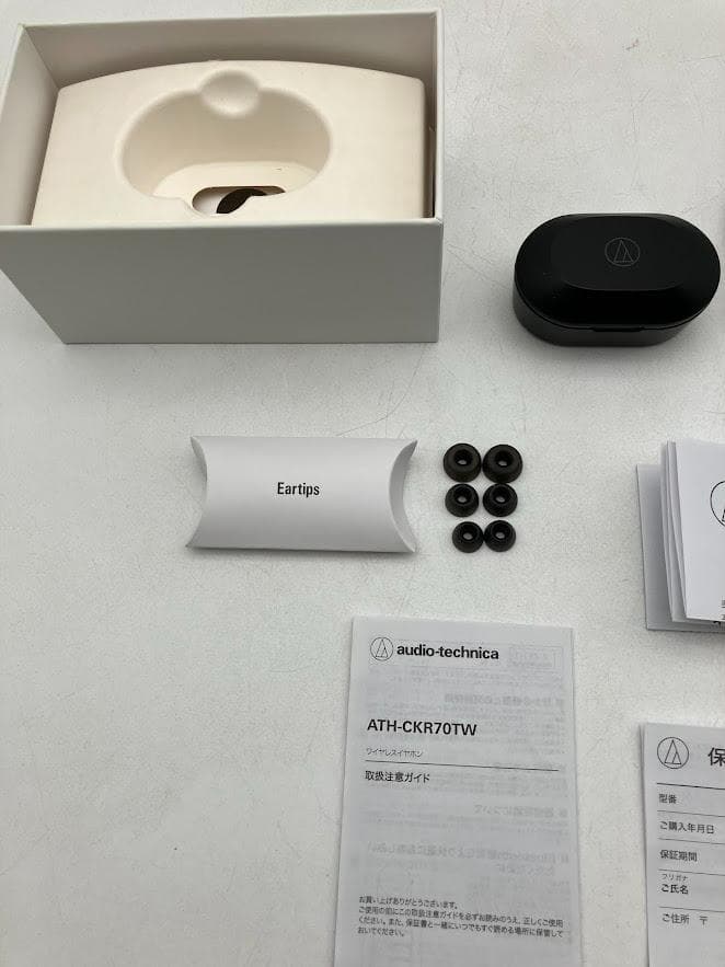 オーディオテクニカ　ワイヤレスイヤフォン　ATH-CKR70TW　ブラック