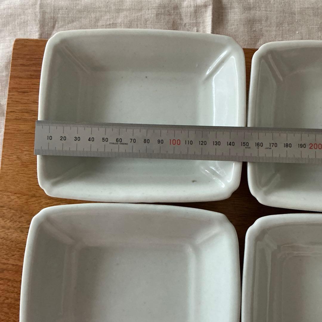 藤塚光男さん　白磁四方皿4枚