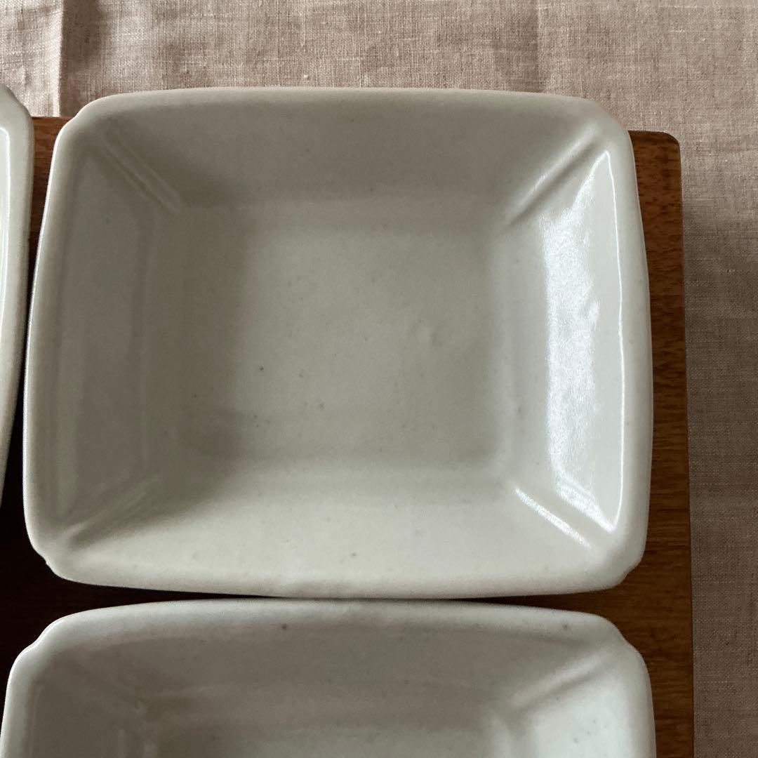 藤塚光男さん　白磁四方皿4枚