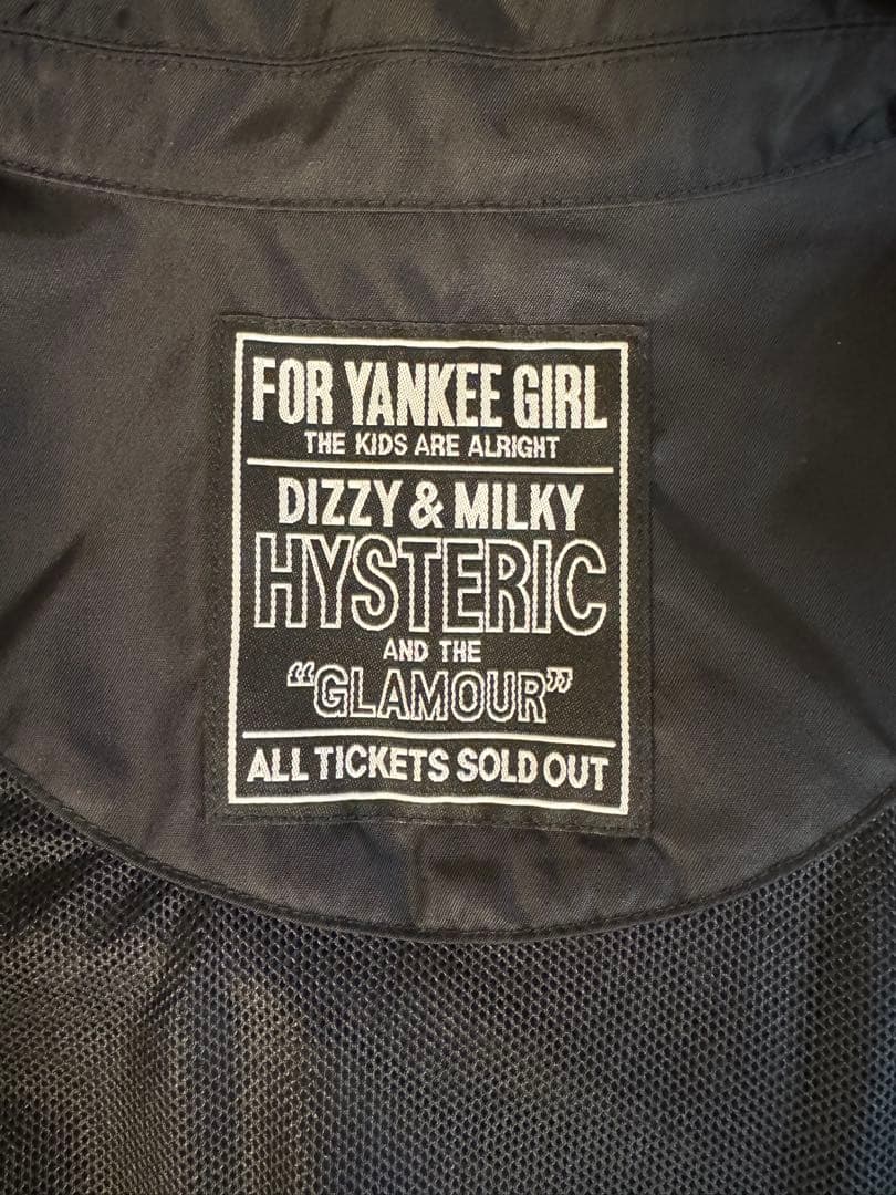 HYSTERICGLAMOUR/黒/ナイロンジャンパー/バックプリント