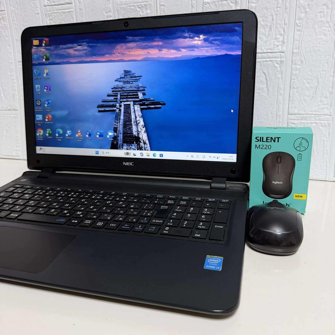 Windows11 オフィス付き　高速起動SSD Webカメラ　NECノートPC