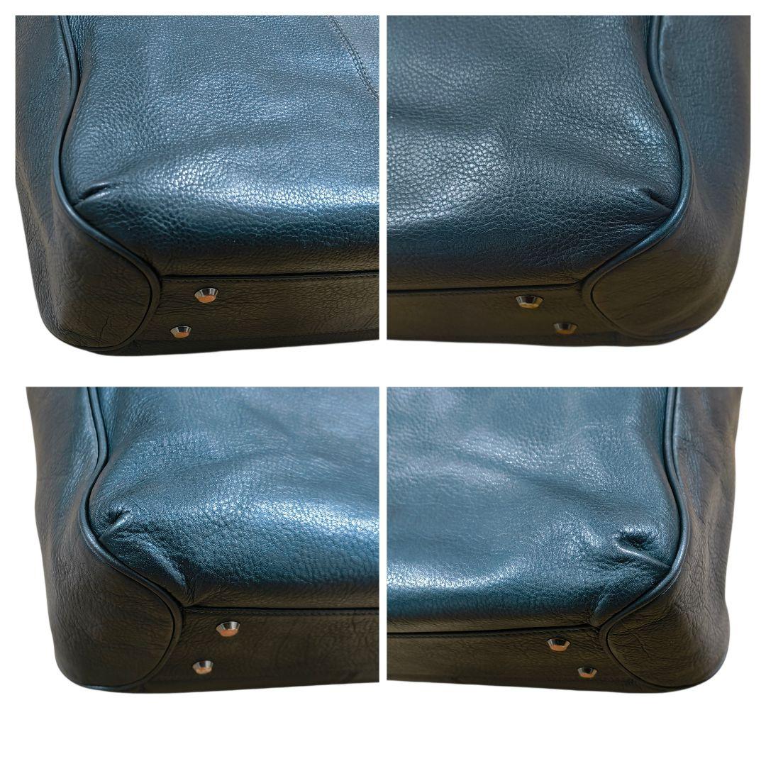 FUJITAKA フジタカ　ビジネスバッグ　トートバッグ　シボ革　A4　ネイビー