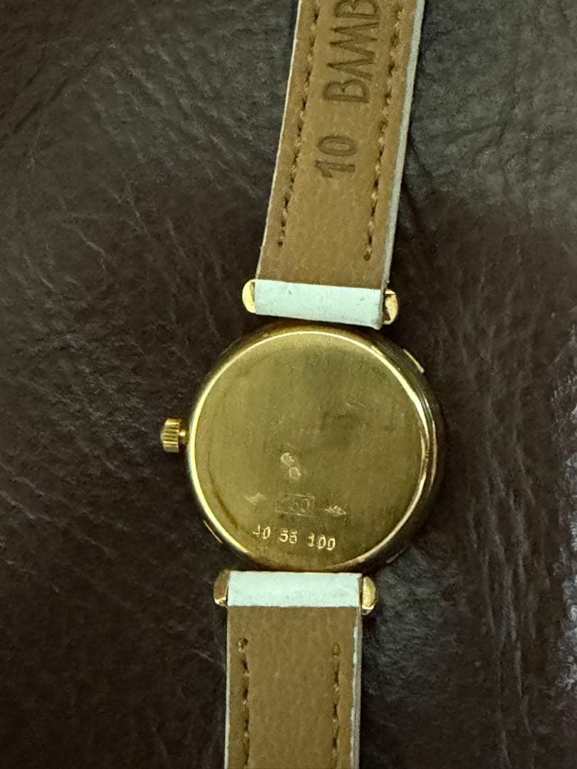 美品K18金アドラー(adler) ラウンド ダイヤサファイアレディース時計中古