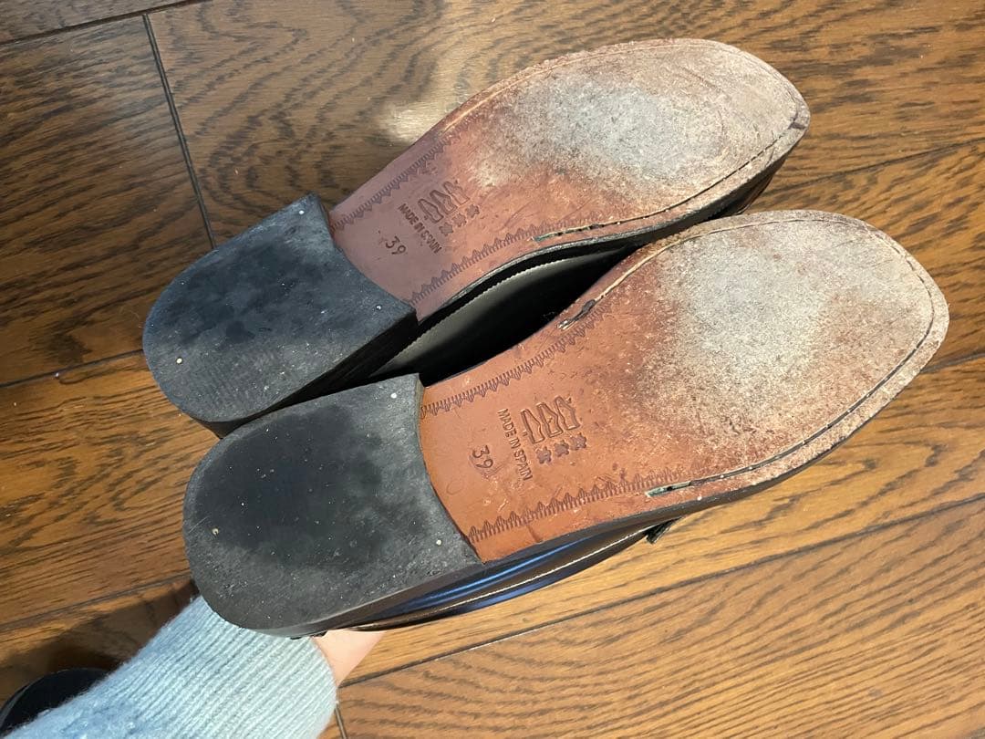 アリゾナ 黒 レザー ローファー