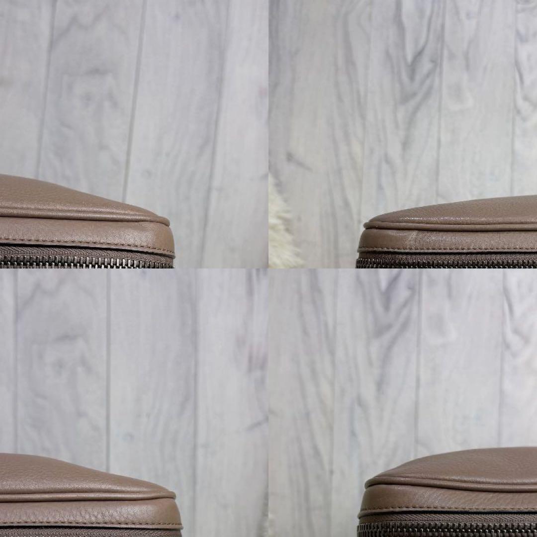 美品♡TOD'S トッズ ロゴ レザー 2way ビジネスバッグ グレージュ