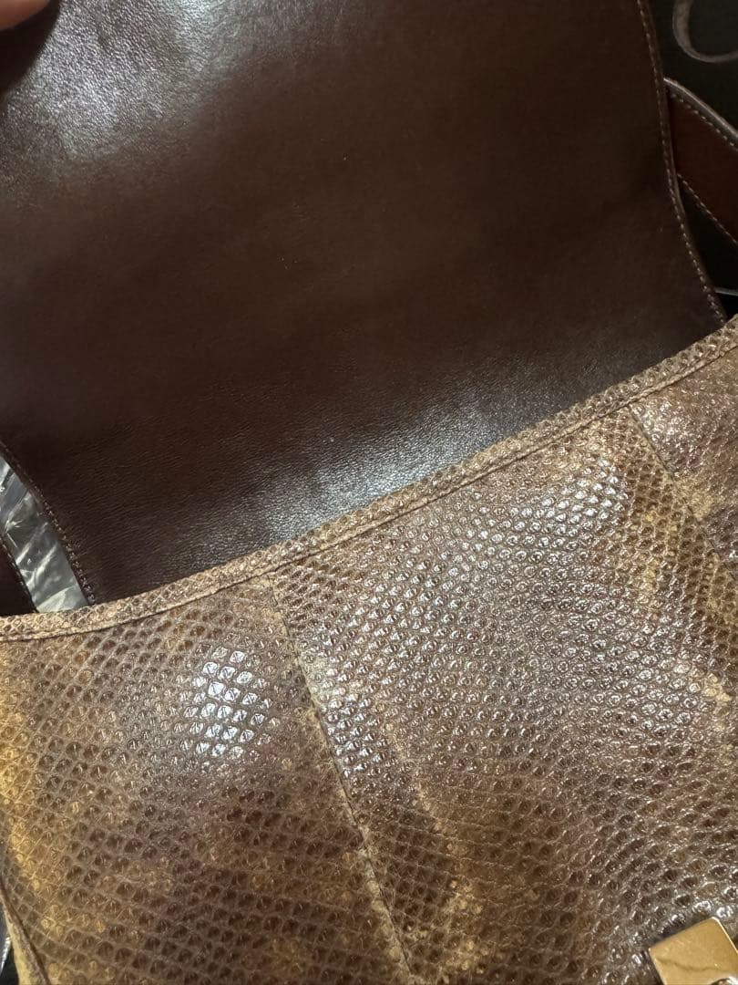 グッチ　パイソンジャッキーワンショルダーバッグ　ヘビ革