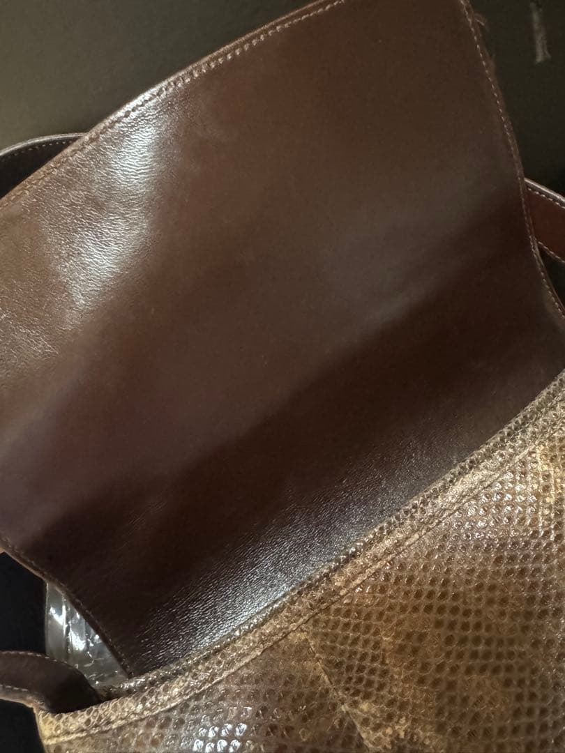 グッチ　パイソンジャッキーワンショルダーバッグ　ヘビ革