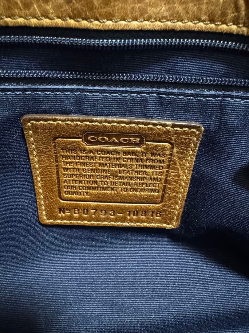 希少　coach コーチ　デニムパッチワーク　ハンドバッグ