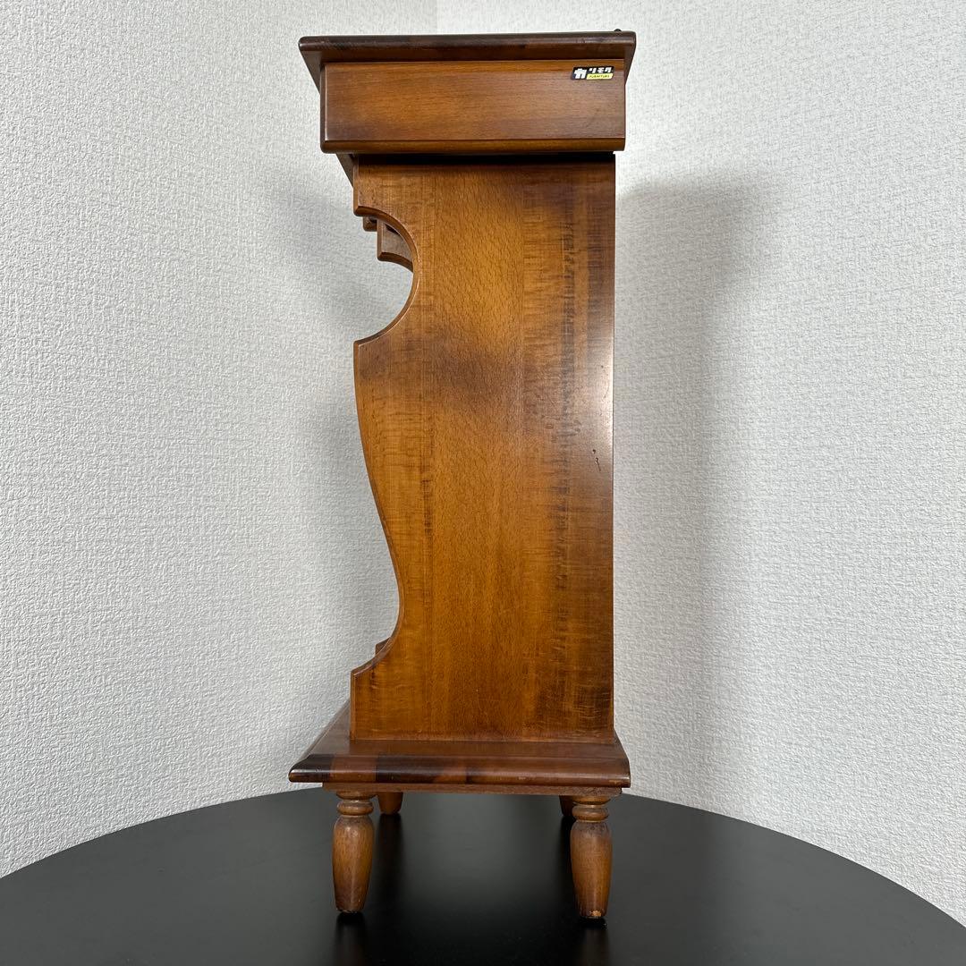 カリモク 家具 電話台 飾り棚 引き出し 玄関収納 花台 i4※