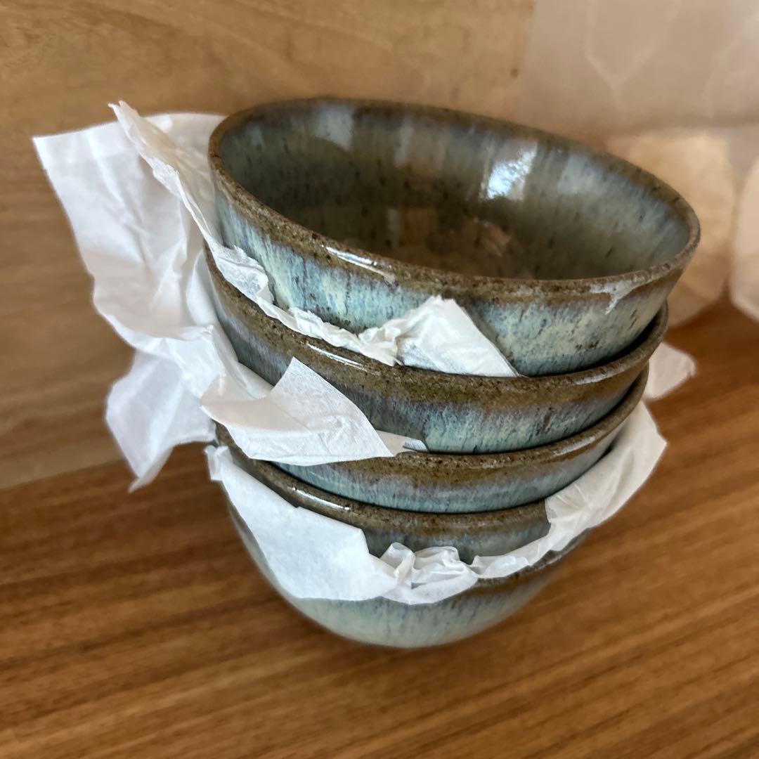 武村利左衛門　朝鮮唐津　数茶碗　10客　茶道具