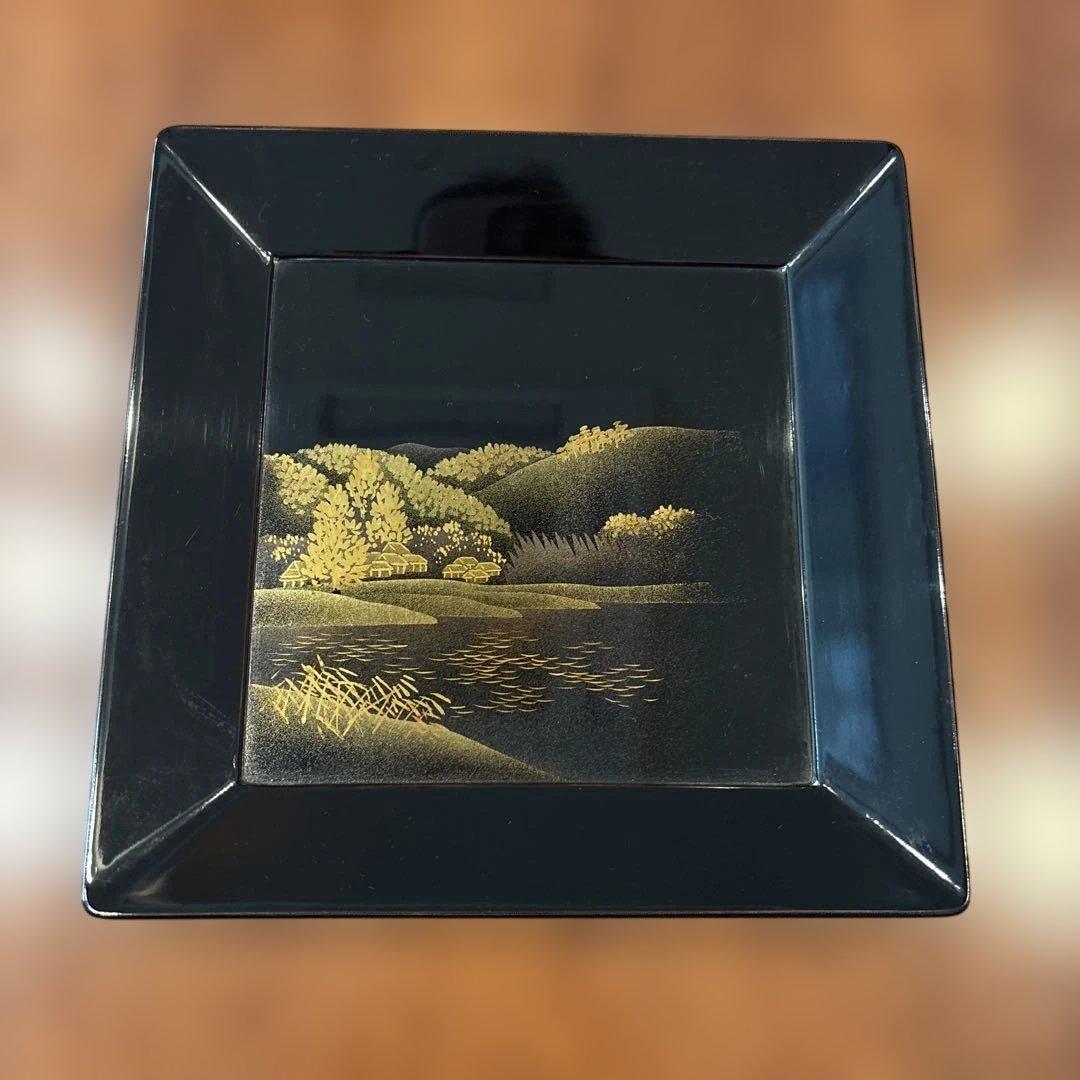 蒔絵　安原祥窓作　菓子盆10枚セット 京各所研出蒔絵　元箱