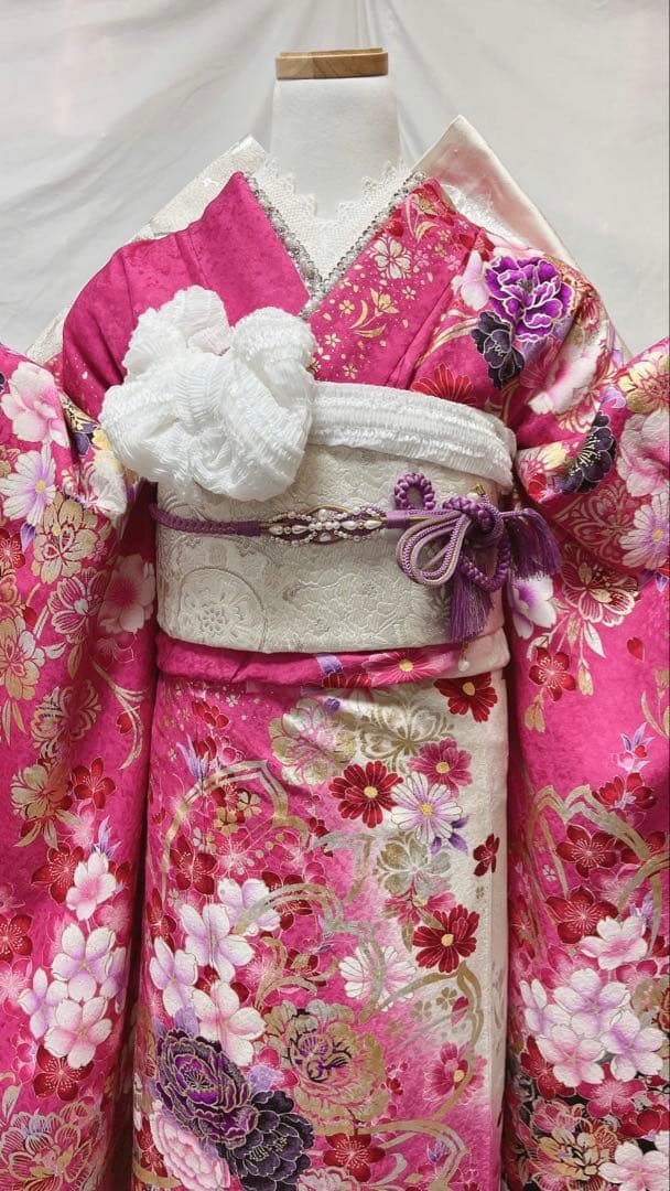 ☆FELIX☆プロフ必読☆品 ピンク花柄振袖 振袖フルセット　振袖6点
