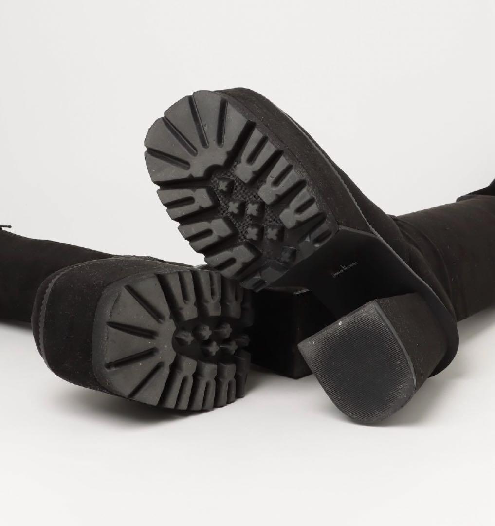 【emoda】スクエアフィットロングブーツ