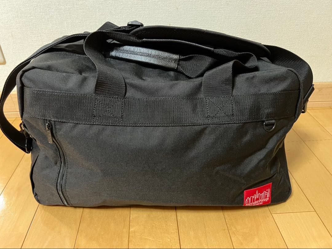 マンハッタンポーテージ　ブラック ボストンバッグ 耐久性キャンバス