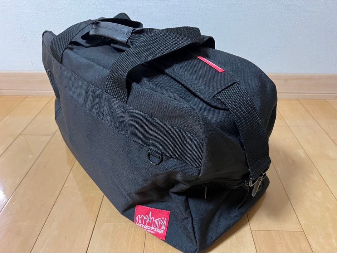 マンハッタンポーテージ　ブラック ボストンバッグ 耐久性キャンバス