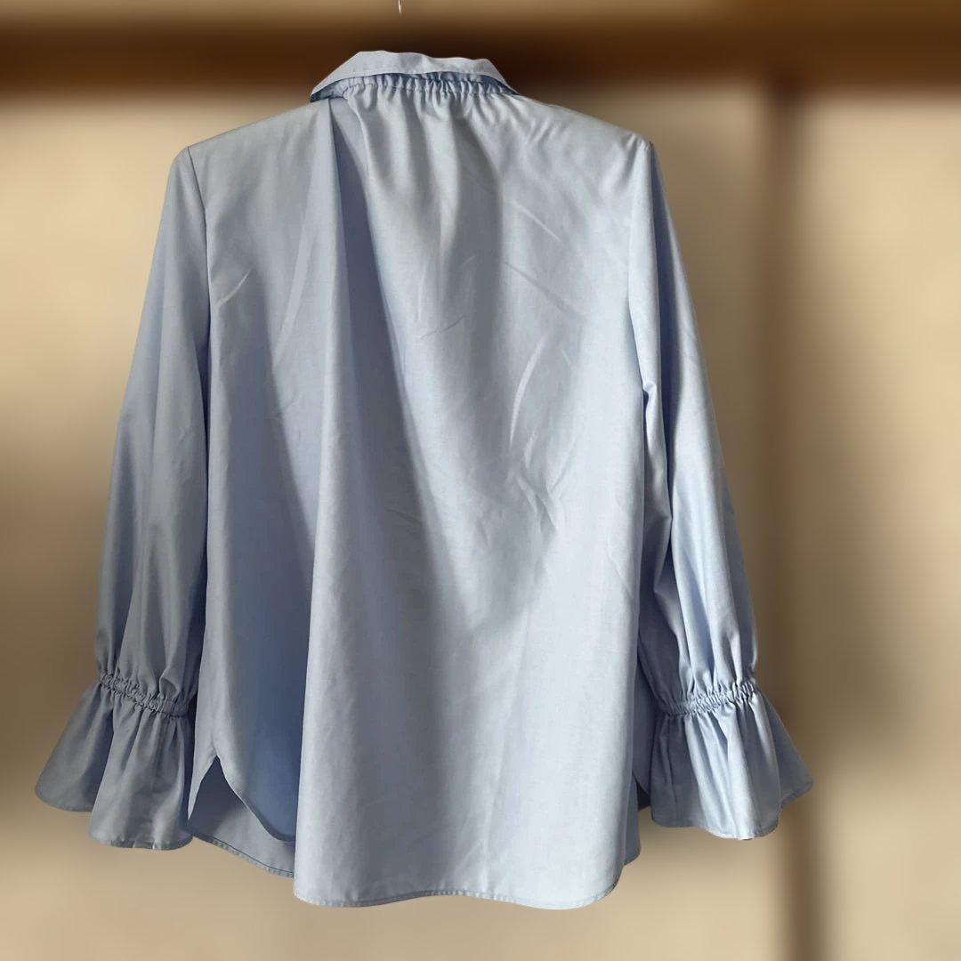 UNITED ARROWS フレアスリーブブラウス 水色