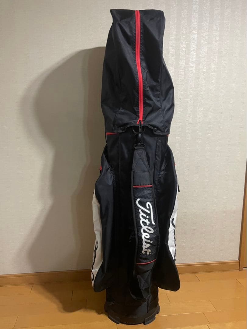 Titleist キャディバッグ 14分割フルセパレート黒/白/赤