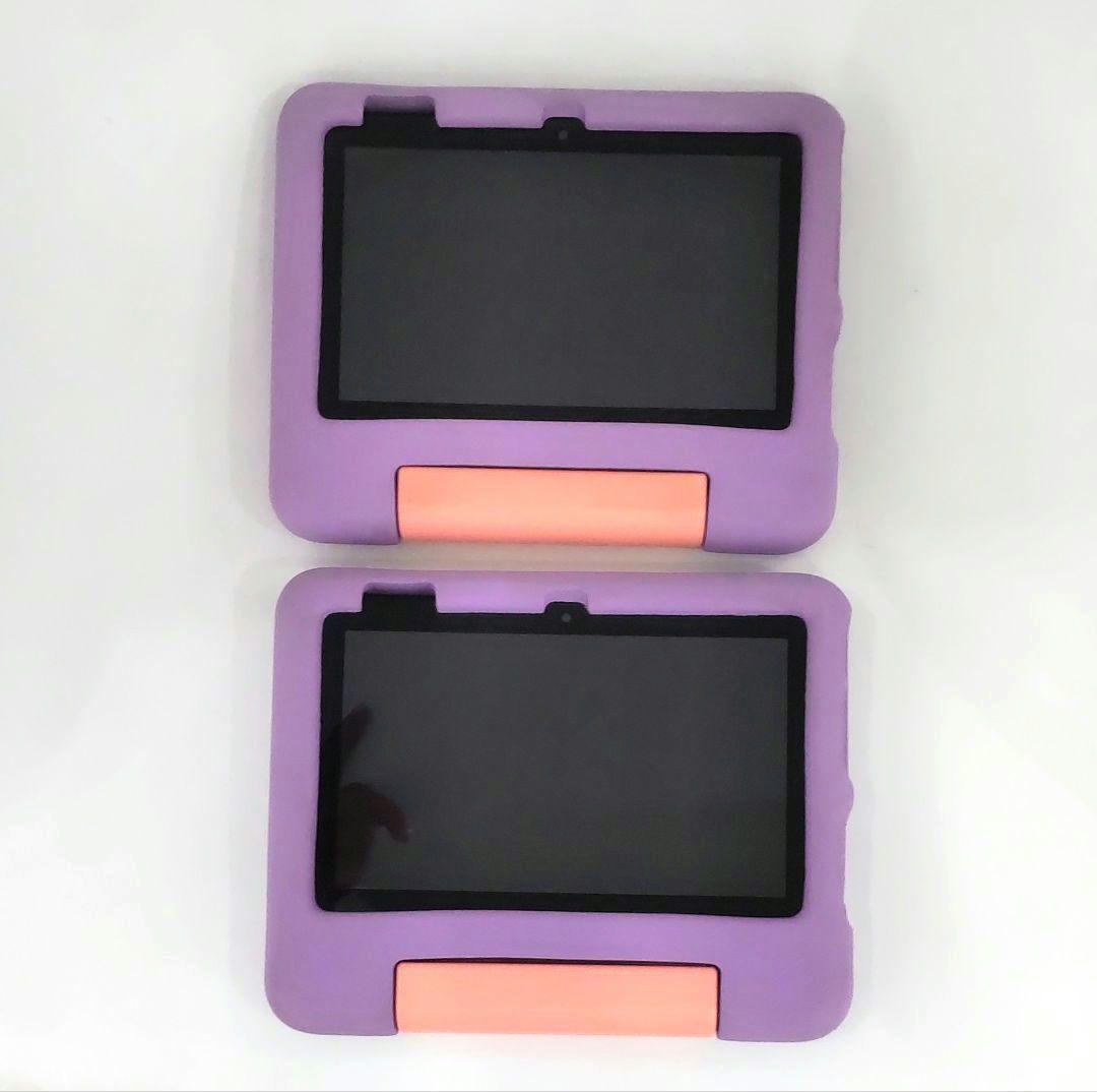 Amazon Fire7 キッズタブレット 専用ホルダー パープル 2個セット