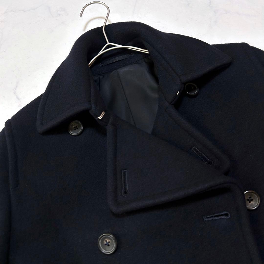 極美品 マーガレットハウエル タスマニアウール ダブルブレスト ピーコート