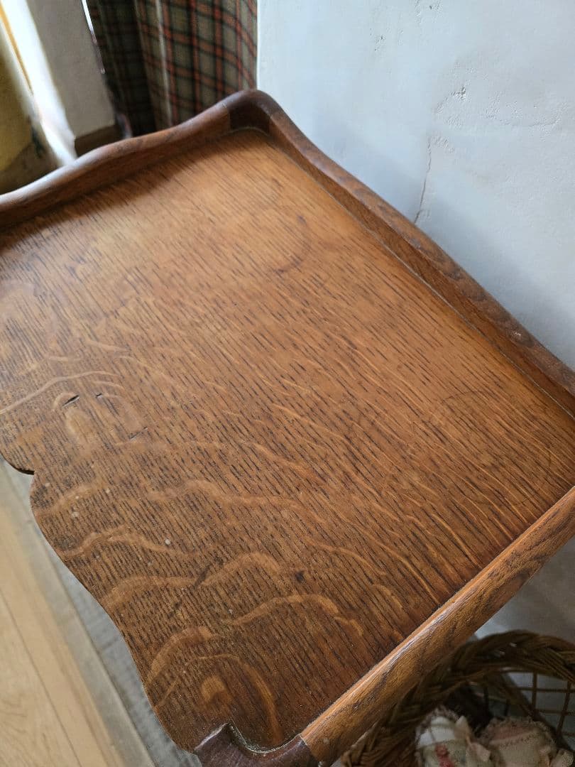 フランス　アンティーク　オーク　　ベッドサイドテーブル　家具