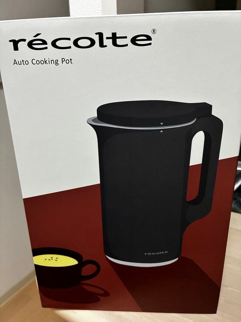 新品未使用！レコルト 自動調理ポット ／ ナチュラルブラック RSY-2(BK)