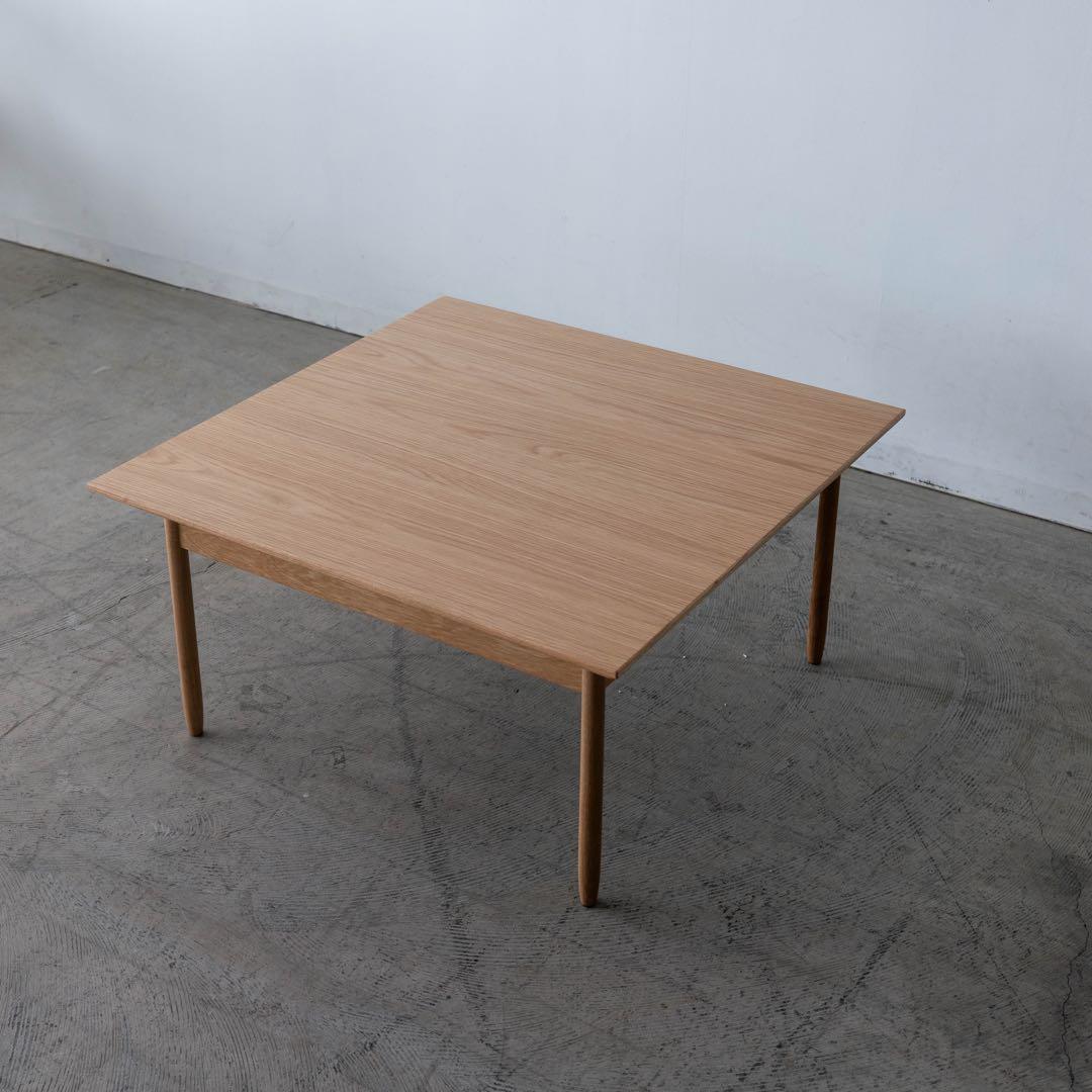 オーク材　正方形　テーブル　ナチュラル　75cm