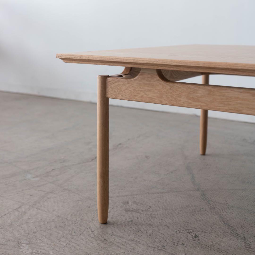 オーク材　正方形　テーブル　ナチュラル　75cm