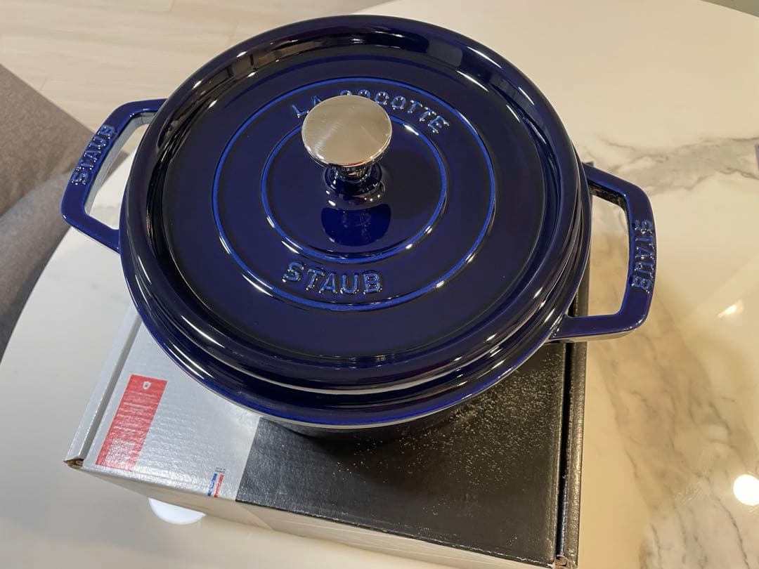 ストウブ　ピコ　ココット　ラウンド　22cm ダークブルー