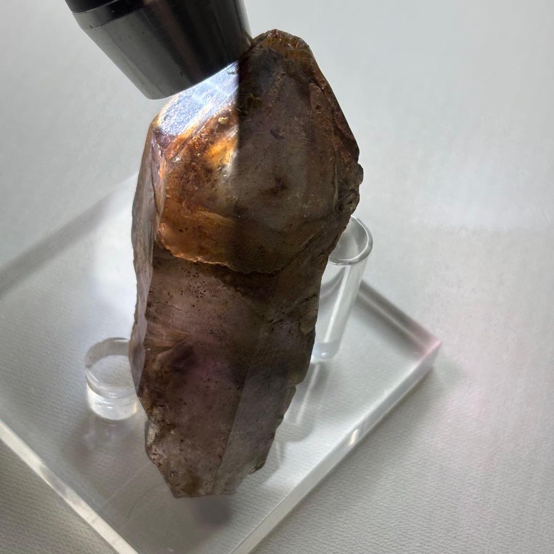 ジンバブエ産 スーパーセブン アメジストエレスチャル 原石85g