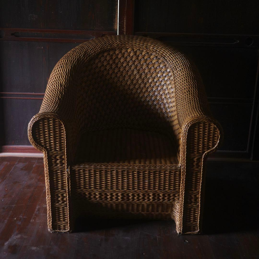 ラタンチェアA (直接引取りのみ・セット割引可) 椅子 古道具