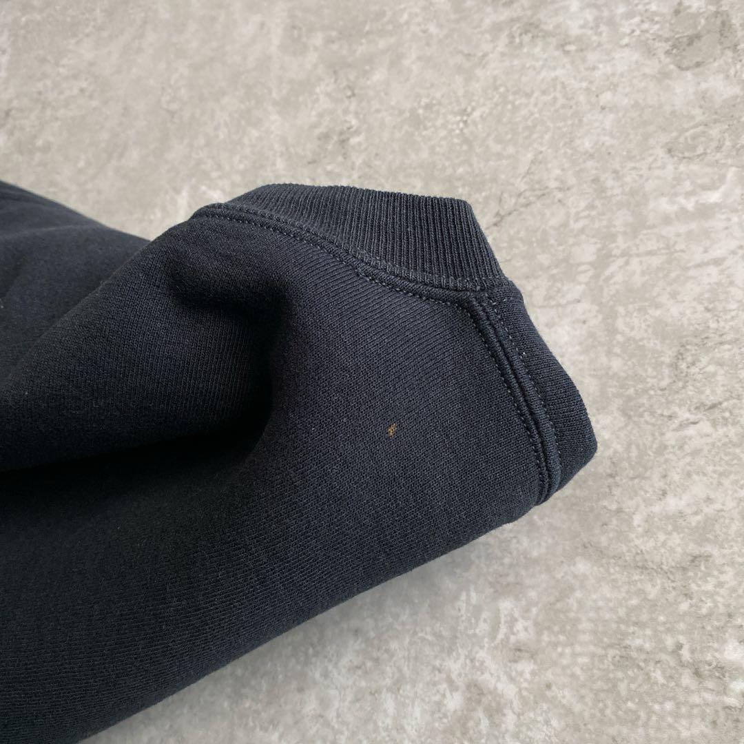 神サイズ 80s ラッセル 前V 無地 スウェット USA製XL 黒 ブラック