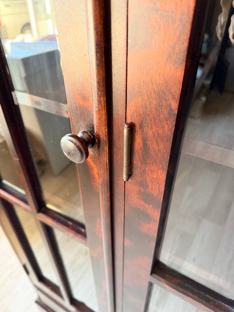 momo 北斗民芸家具 和光 飾棚１２０ 樺材 民芸家具 書棚 食器棚