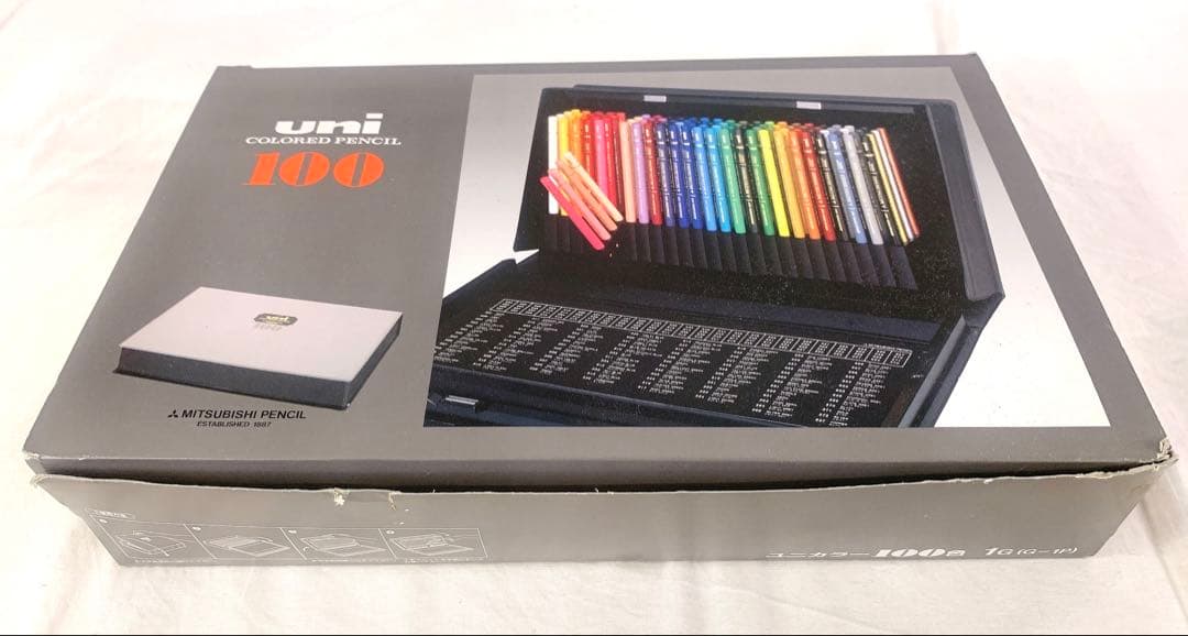 オリーブ出品　未使用 三菱鉛筆 100色 ユニカラー 箱付き Uni