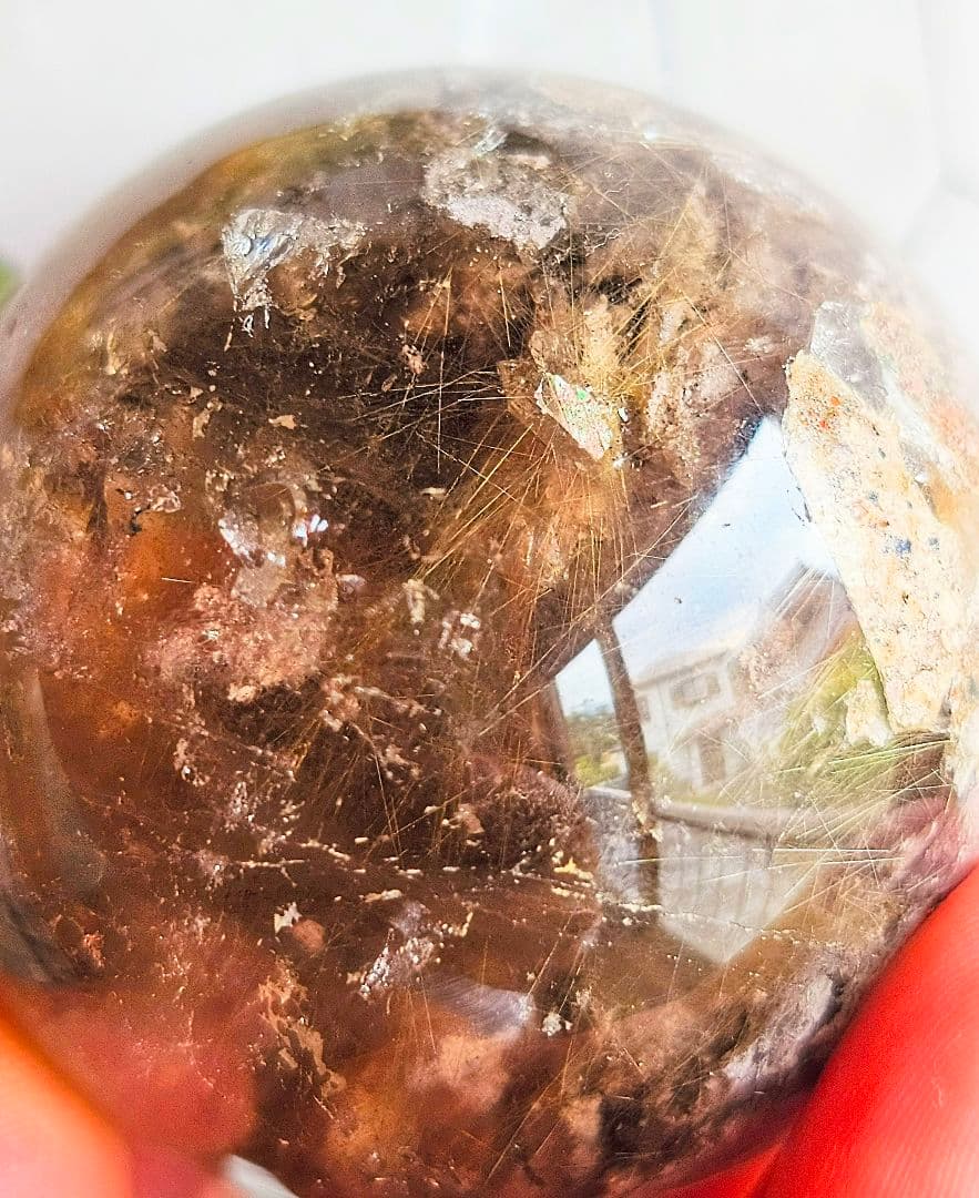 金運上昇‼️ルチル&ガーデンクォーツの丸玉