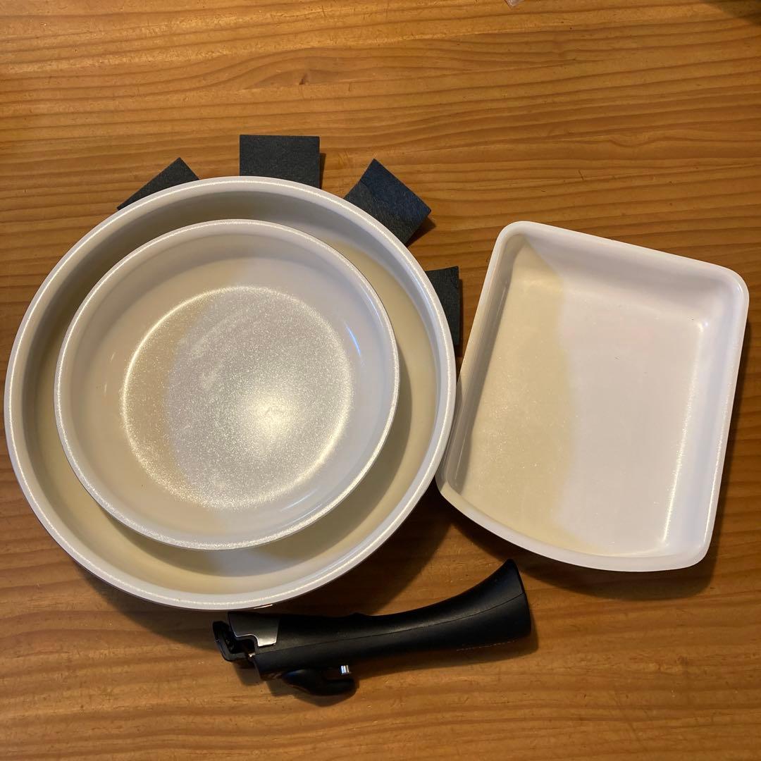 GREENPAN クリックシェフ　5点セット　クリームホワイト