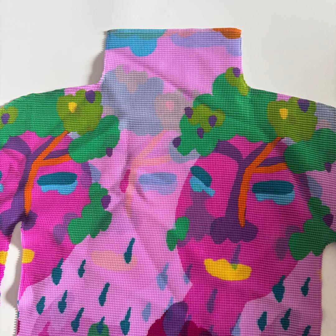 ミー イッセイミヤケ 2024 フェイス プリーツ ブラウス　ストレッチ