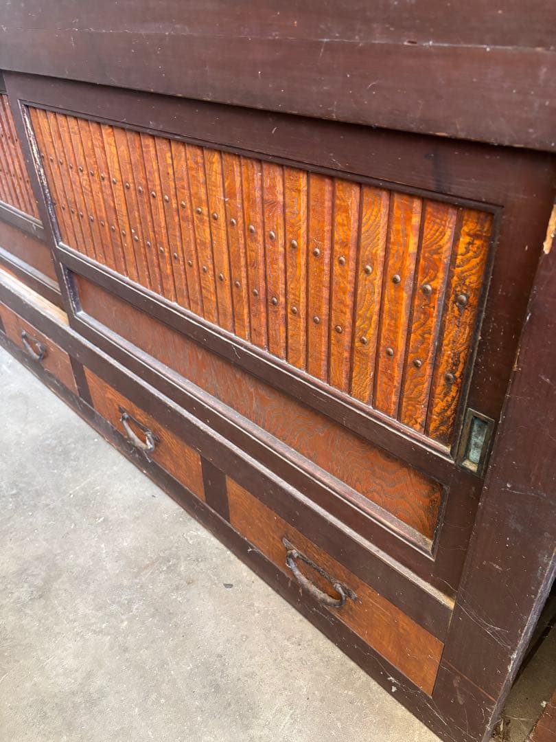 岐阜県揖斐郡池田町まで　水屋箪笥　176×174㎝　アンティーク　時代箪笥