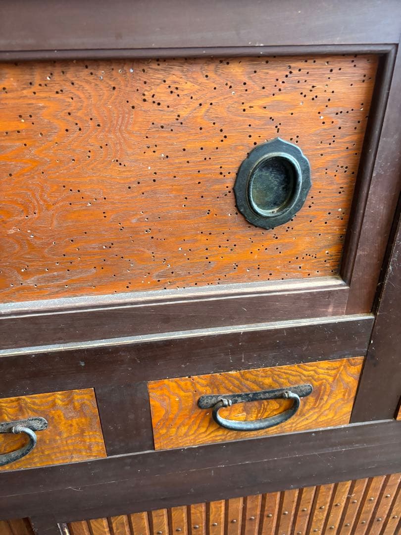 岐阜県揖斐郡池田町まで　水屋箪笥　176×174㎝　アンティーク　時代箪笥