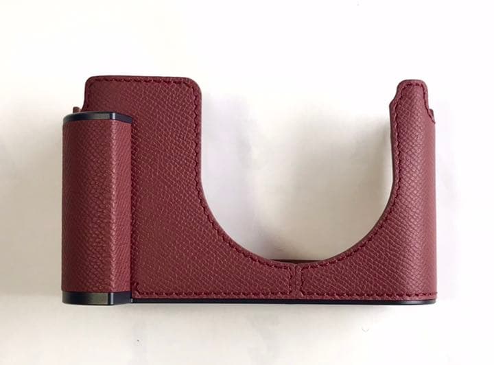 新品 本革 LEICA ライカ Q用 カメラケース ワインレッド