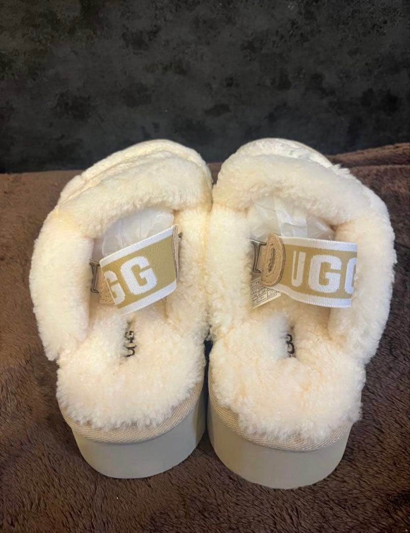UGG アグ　ベージュ 厚底サボサンダル　ブーツ 24CM