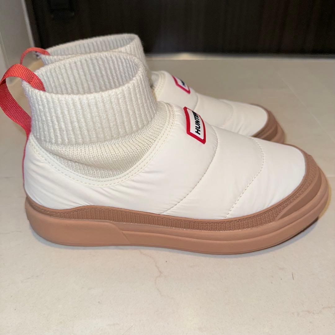 【美品】HUNTER/ハンター インアウトパッファーニットブーツ24cm