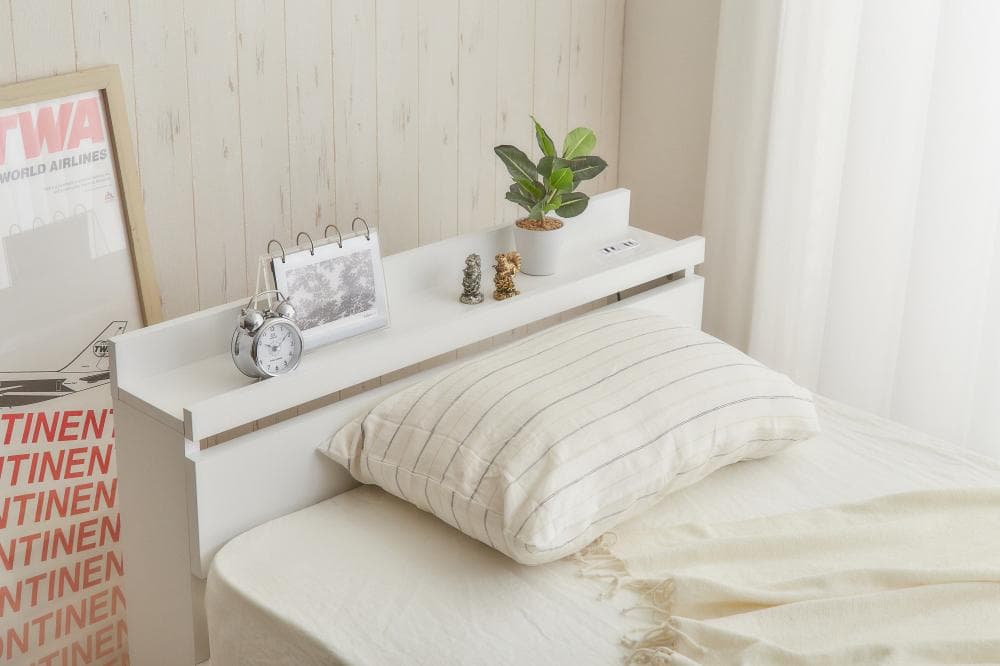 【新品・送料無料】【ダブル】Pluto 収納付きベッド（マットレス付き）