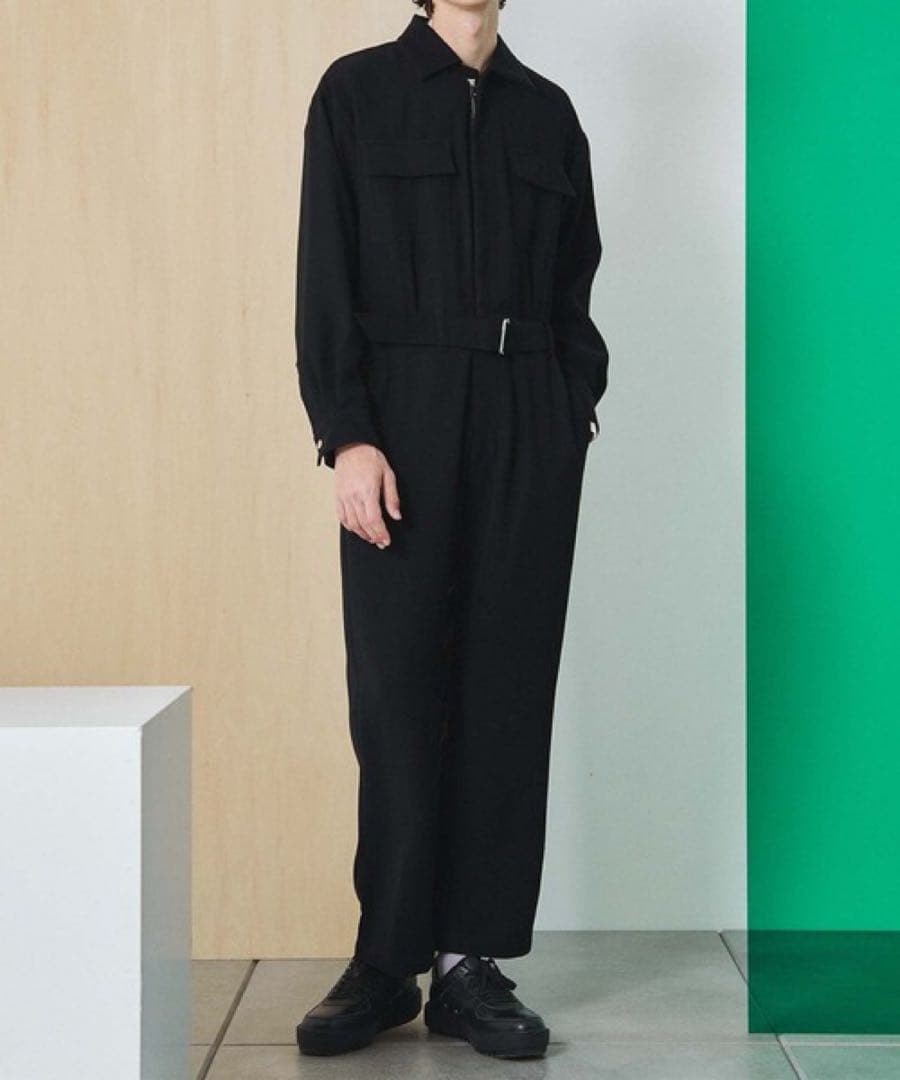 UNITED TOKYO ドレープジャンプスーツ オールインワン 黒